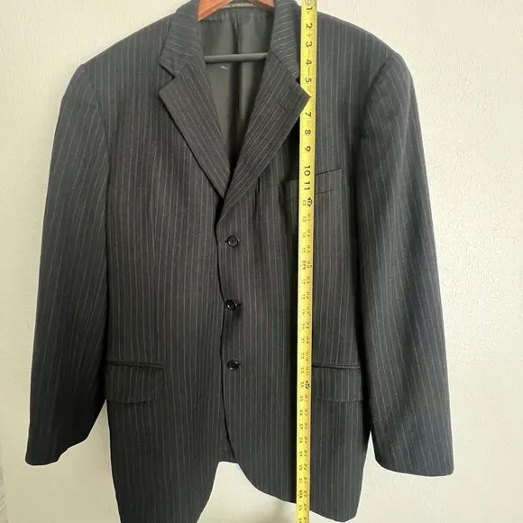 Romeo Gigli Mens Pinstripe Suit Jacket Size 42 R 52 IT - Picture 8 of 11